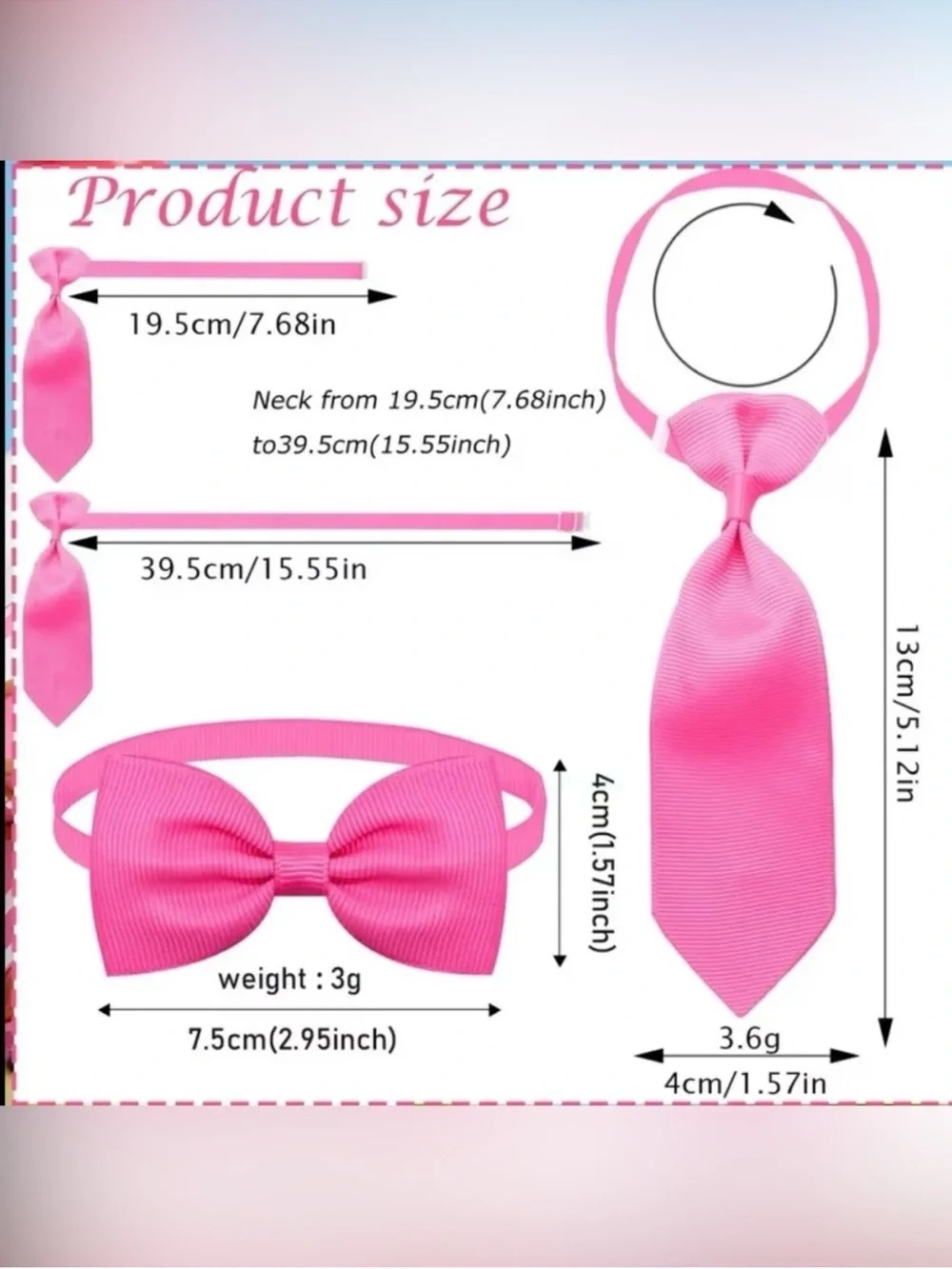 Yellow Bow Tie Collar Adjustable OS